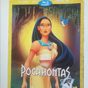 Disney Pocahontas Blu-ray with Yellow and Blue Accents